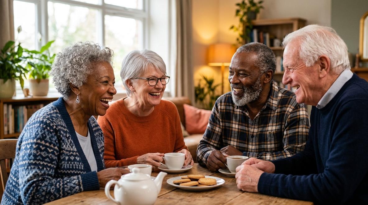 happy seniors in independent living